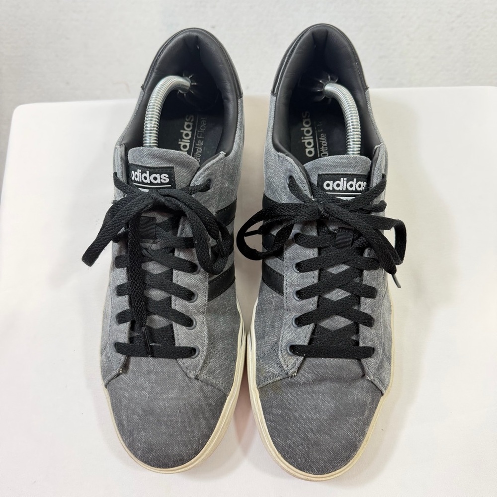 Adidas Mens Neo Cloudfoam Super Daily Gray & Black Sneakers Size 12